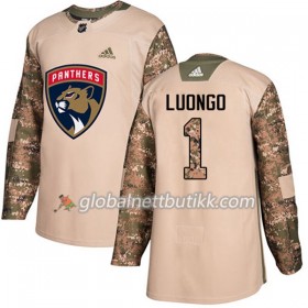 Florida Panthers Hockeydrakt Roberto Luongo 1 2017-2018 Camo Veterans Day Practice Adidas Authentic - Herre